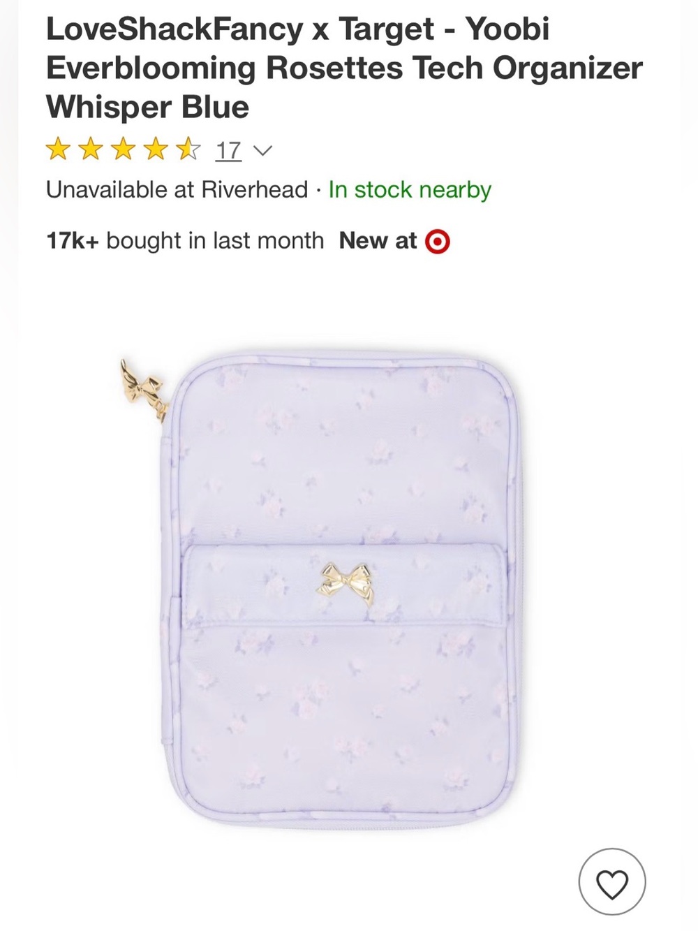 LoveShackFancy Lavender tech organizer
